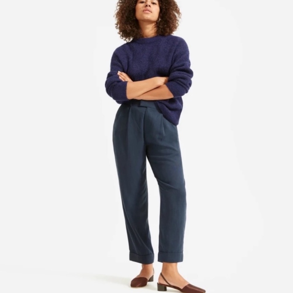 Everlane - The Put Together Pleat Pant - Navy - 4